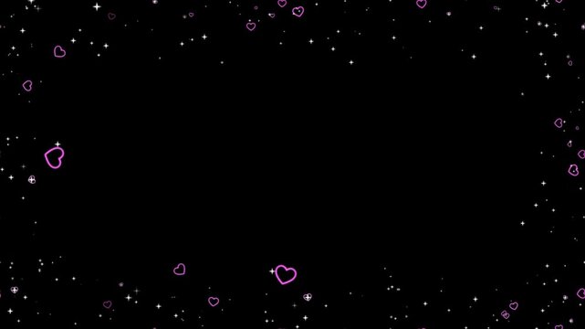 きらきらリングハートのフレーム素材,ピンク