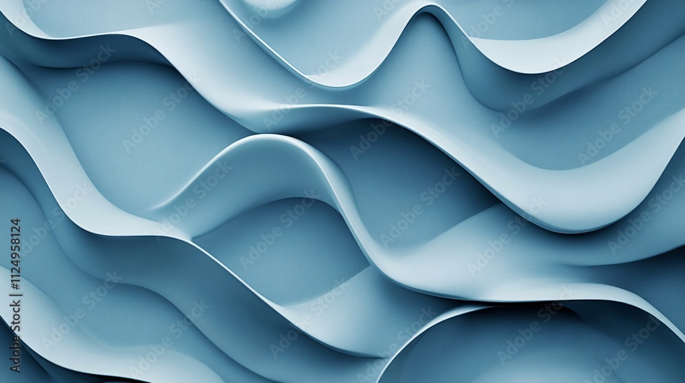 Aufkleber Abstract blue wavy background creating dynamic visual effect