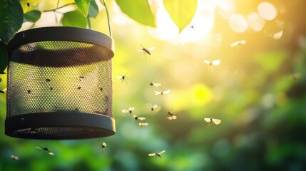 Effective Mosquito Trap in Garden Area Under Natural Light