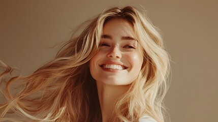 Naklejka premium Portraits of European and American women with long hair