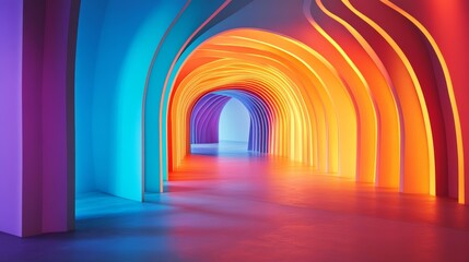 Colorful Curved with  Background 