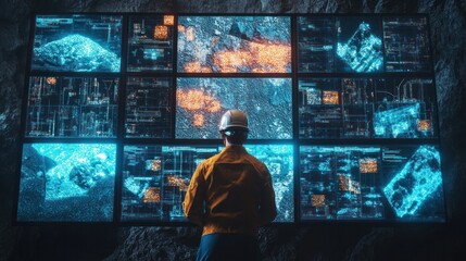 Blockchain-powered supply chain monitoring screens, ensuring traceability of raw materials from mine to product