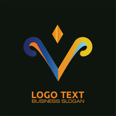 V  lettering logo is simple, easy to understand and authoritative