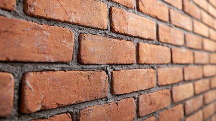 Obraz premium Rustic Red Brick Wall, A Textured Background for Design