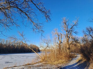 river in winter