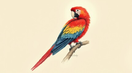 Macaw Parrot Illustration