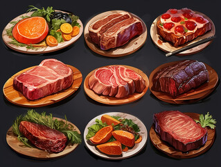 Fantastic food items displayed on a table, suitable for food blogs or restaurant menus