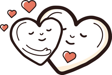 Two hearts embrace