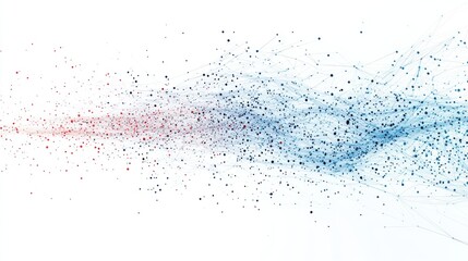 Obraz premium Abstract Lines of Code with Light Tech Background