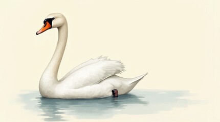 Naklejka premium Elegant Swan Illustration