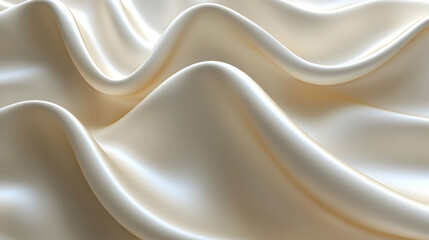 Obraz premium Soft, creamy, undulating waves of fabric.