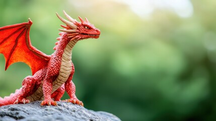 A fearsome, two headed dragon with crimson scales and razor sharp claws, guarding a fortified castle perched precariously on a rocky cliff, overlooking a vast, shadowed forest.