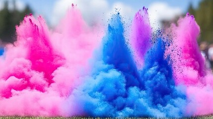Fototapeta premium A colorful explosion of paint in mid-air, symbolizing the freedom and joy of artistic expression.