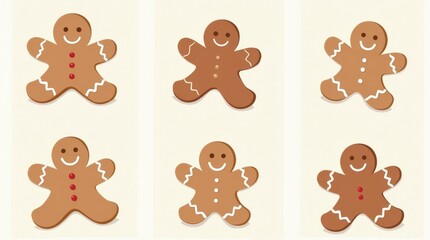 Gingerbread Cookie Themed Collectible Stamps