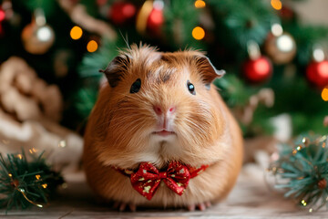 funny greeting card on the theme of Christmas and New Year