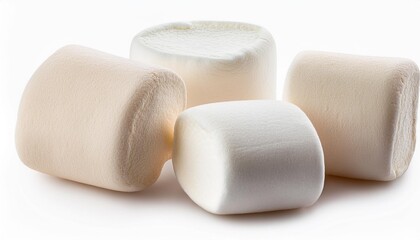 marshmallows isolated on white background 