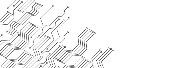 電子回路基板のバナー　モノトーン