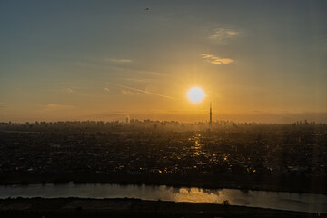 東京都心と夕焼け/Tokyo and sunset