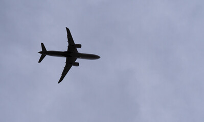 airplane on an overcast day