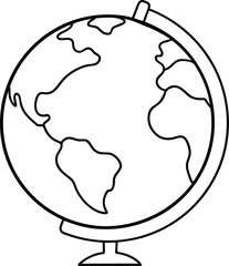 Globe Icon Clipart Vector Illustration