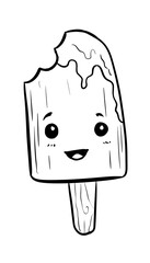 cartoon popsicle digital drawing illustration isolated