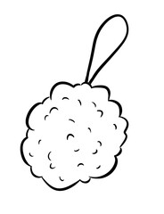 bath sponge illustration isolated on white