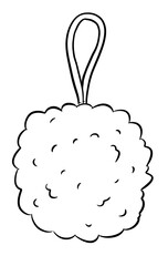 bath sponge illustration isolated on white