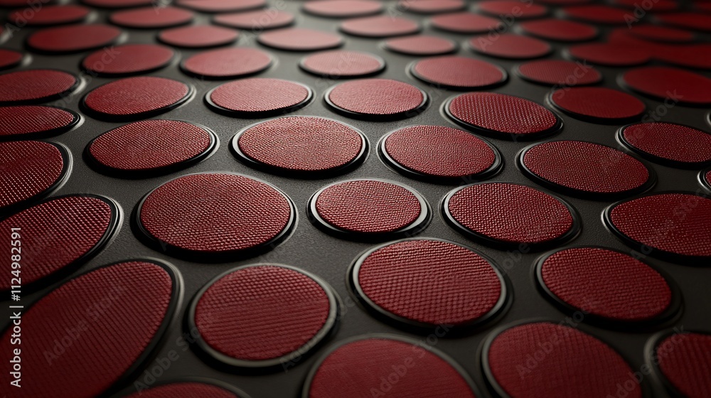 Poster red dots covering dark surface creating textured pattern