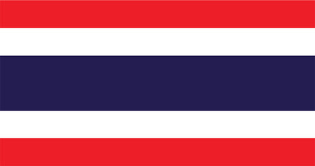 Thailand shiny realistic 3d background national waving flag