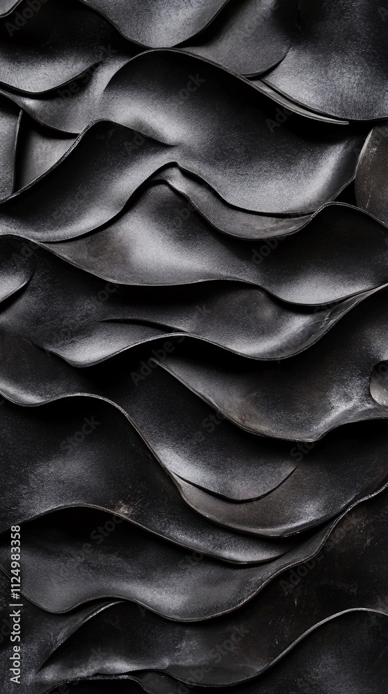 Aufkleber dark wavy abstract background creating a stylish and modern design