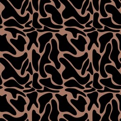 Seamless Pattern of Small Cow Stains on Mocha Mousse Background