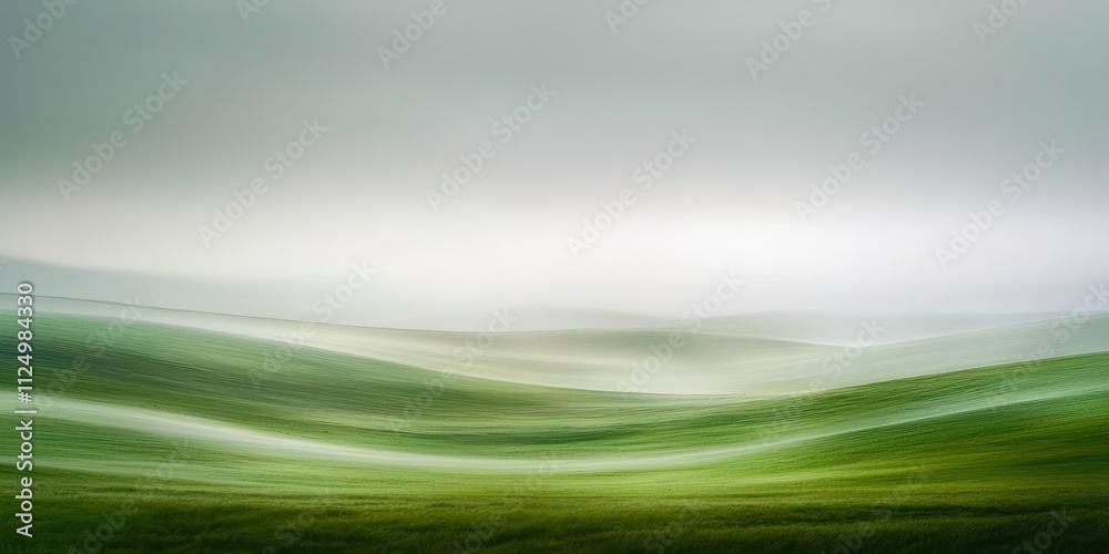 Poster field of grass with a cloudy sky in the background