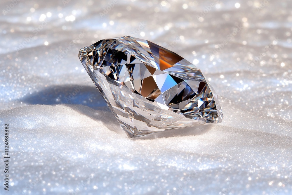 Aufkleber a simple 2d depiction of a diamond with rays of light emanating outward, emphasizing brilliance and 