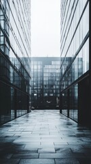Fototapeta premium Modern Corporate Office Exterior Shot