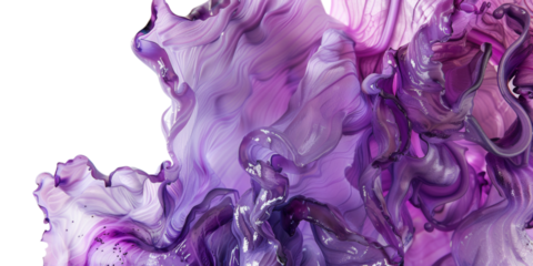 Abstract Purple Fluid Swirls: A mesmerizing color art