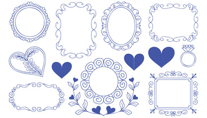 decorative ornamental vintage frame vector collection