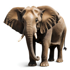 Fototapeta premium Sumatran Elephant on white