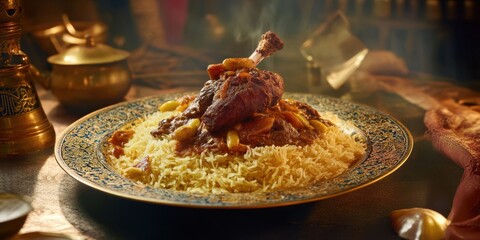 Saudi kabsa  natural food detailed presentation cente