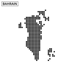 Obraz premium Bahrain outlined with dot pattern against creative background design