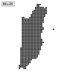 Belize map design showcasing geographical outline and unique features