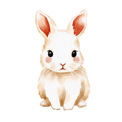 Easter bunny in watercolor style 