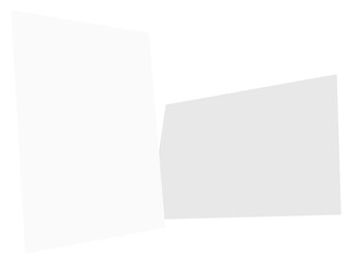 Postcard design mockup empty double sided template. Blank letter paper, thank you card, greeting card, wedding invitation, notecards, note paper or any creative work for design or text presentation