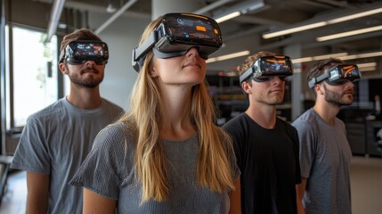 Young Adults Experiencing VR Technology