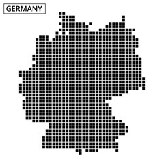 Visual representation of Germany using a dotted art style with intricate patterns