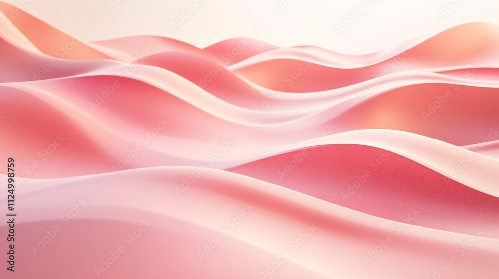 Aufkleber Pink flowing abstract waves background creating dynamic movement