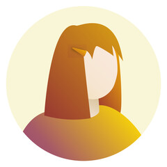 orange woman profile icon