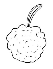 bath sponge illustration isolated on white