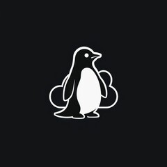 Obraz premium Penguin Cloud Storage Logo Design
