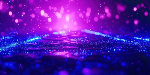 Purple and blue background with a lot of sparkles