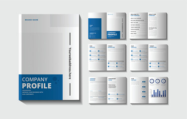Company profile minimalist brochure template, Annual report, A4 size with modern concept layout use for business profile and product catalog